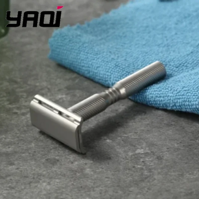 YAQI 고스트 멀티 스레드 패턴 티타늄 경량 안전 면도기 - 전문가용 초경량 남성 수염 관리 도구