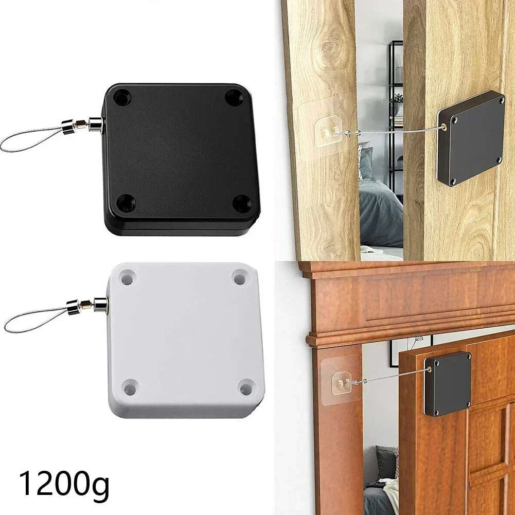 Automatic Sensor Door Closer Punch-Adjustable Door Stopper Automatically Close Bracket Closer Home Improvement