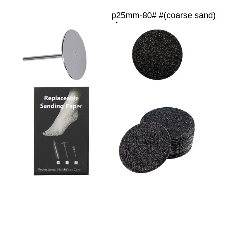 Foot Sanding Paper Foot Care Tool Disc Pads Replaceable Sanding Paper Disc Foot Calluse Cuticle Callus Remove Tool Sandpaper Pedicure Tool 50Pcs/Box