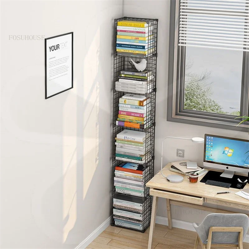 本棚着地リビング多層デスク寝室本ロッカー鉄置物棚