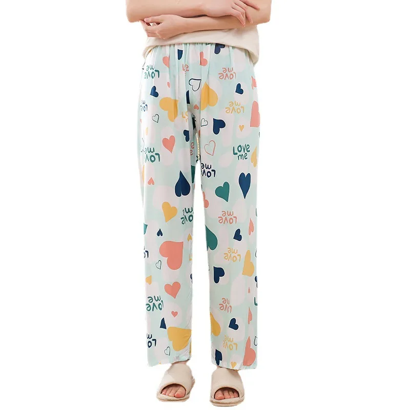 Summer New Cotton Silk Pajama Pants Women's Spring and Autumn Thin