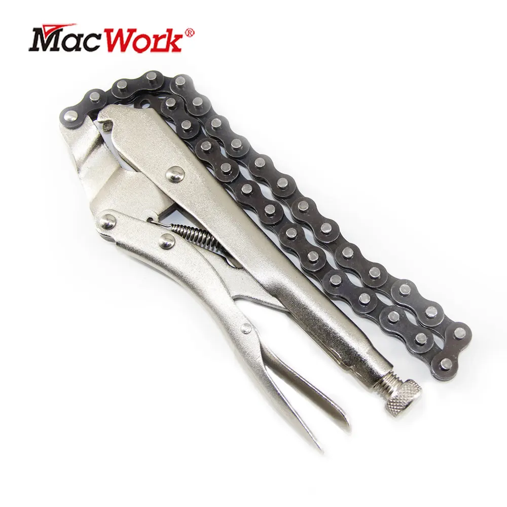 9 inch Chain Clamp Pliers Locking Grip Wrench Pipe Wrench Compound Leverage Function