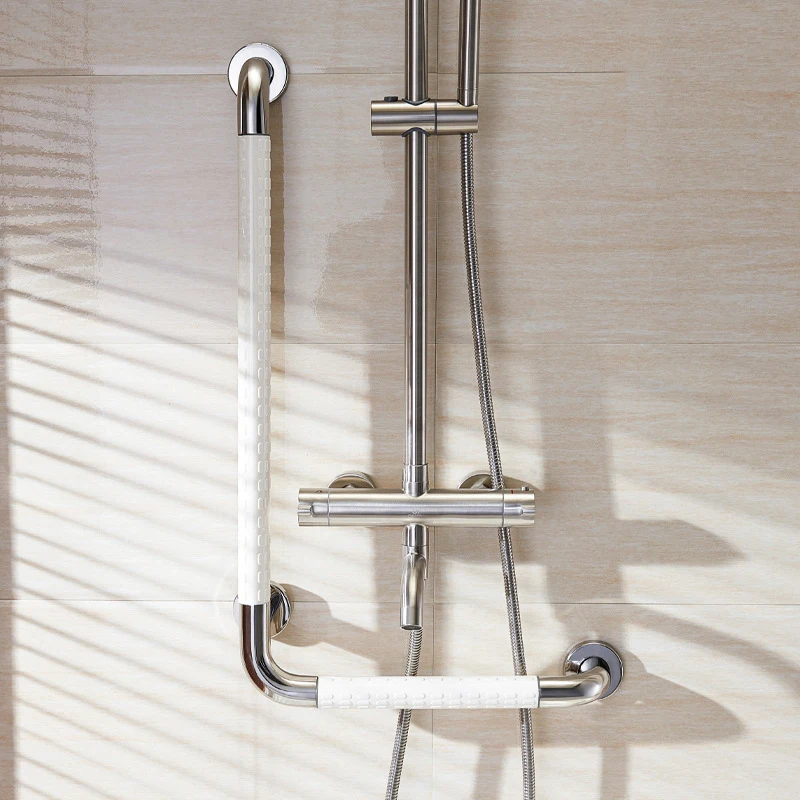 

Stainless Steel Bathroom Safety Handle Non-slip 90 Degree Grab Bars Wall Mount Handle Grip Toilet Bathtub Handrail Safety Grab