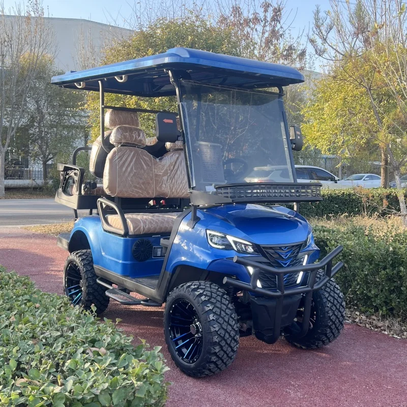 High Quality 4 6 Seater Electric Golf Cart 4000W 5000W Off-Road Scooter Folding Seat Travel 4 Wheel Electric Cart