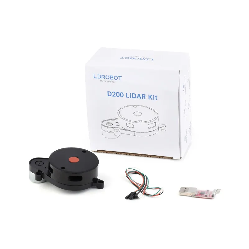 Triangulação Omnidirecional 360 ° Lidar Alcance de Raio de 8m Controle Start-stop do Software Kit de Desenvolvedor D200 com Ld14p Lidar - Imagem 5