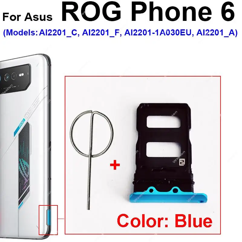 Bandeja Sim Asus Rog Phone Rog Peças do Leitor de Cartão Suporte - Image 2