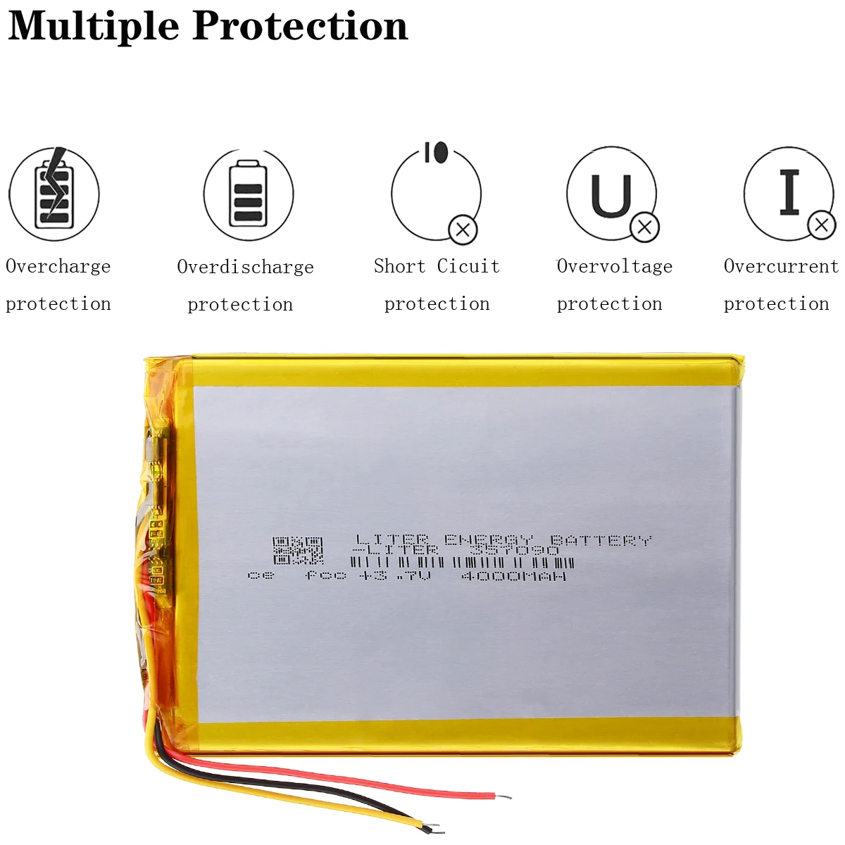 3 lines 357090 Battery 7" For Prestigio Grace 3118 3G PMT3118 Tablet Battery 3.7V 4000mah Polymer li-ion rechargeable battery