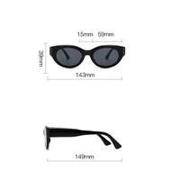 Lunettes de soleil œil de chat pour femmes, nouvel arrivage, ovales, vintage, elliptiques, carrées, pour dames 6