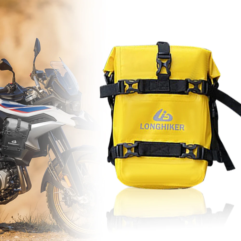 Suitable for Motorcycle Multi-function Guard Bar Bag Waterproof Side Bags Tail Bag Bumper Backpack Quick Release Accessorries
