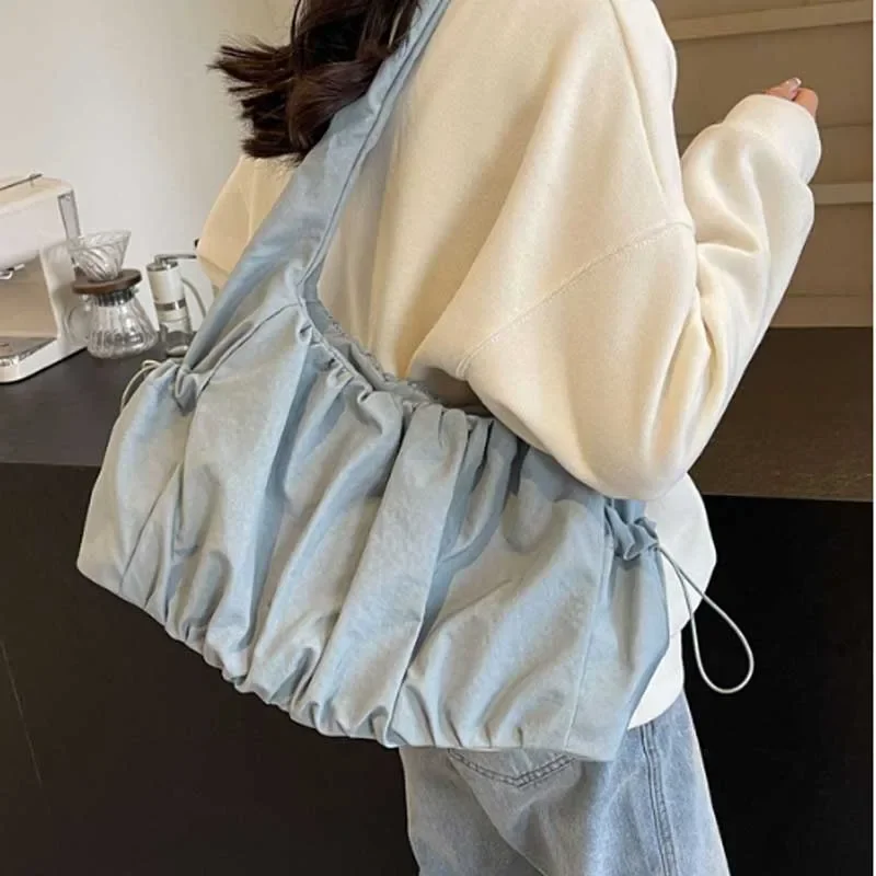 Nylon Large-Capacity Summer Tote Bag – Stylish One-Shoulder Handbag