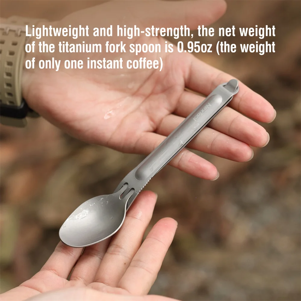 4 Stück Titan-Sporks & Löffel - Ultraleicht, 22 Cm Lang, Perfekt Für Camping & Outdoor