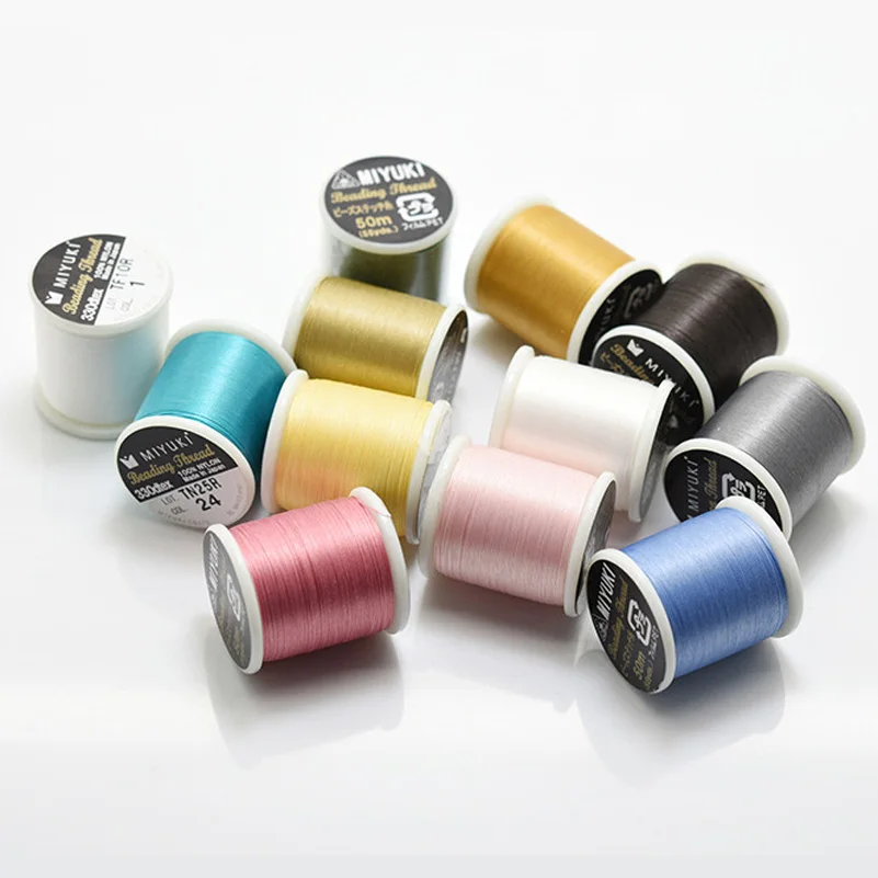 Premium Quality White and Black Beading Thread – Japanese Nylon, 50 Meters