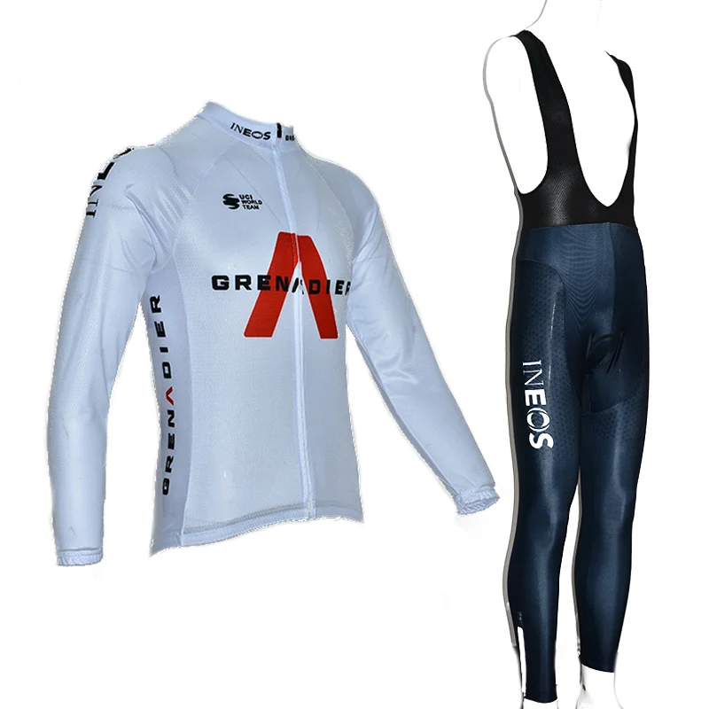 Cycling Jersey Set Men Long Sleeve Quick dry Zipper with 9D Gel Cycling Pants