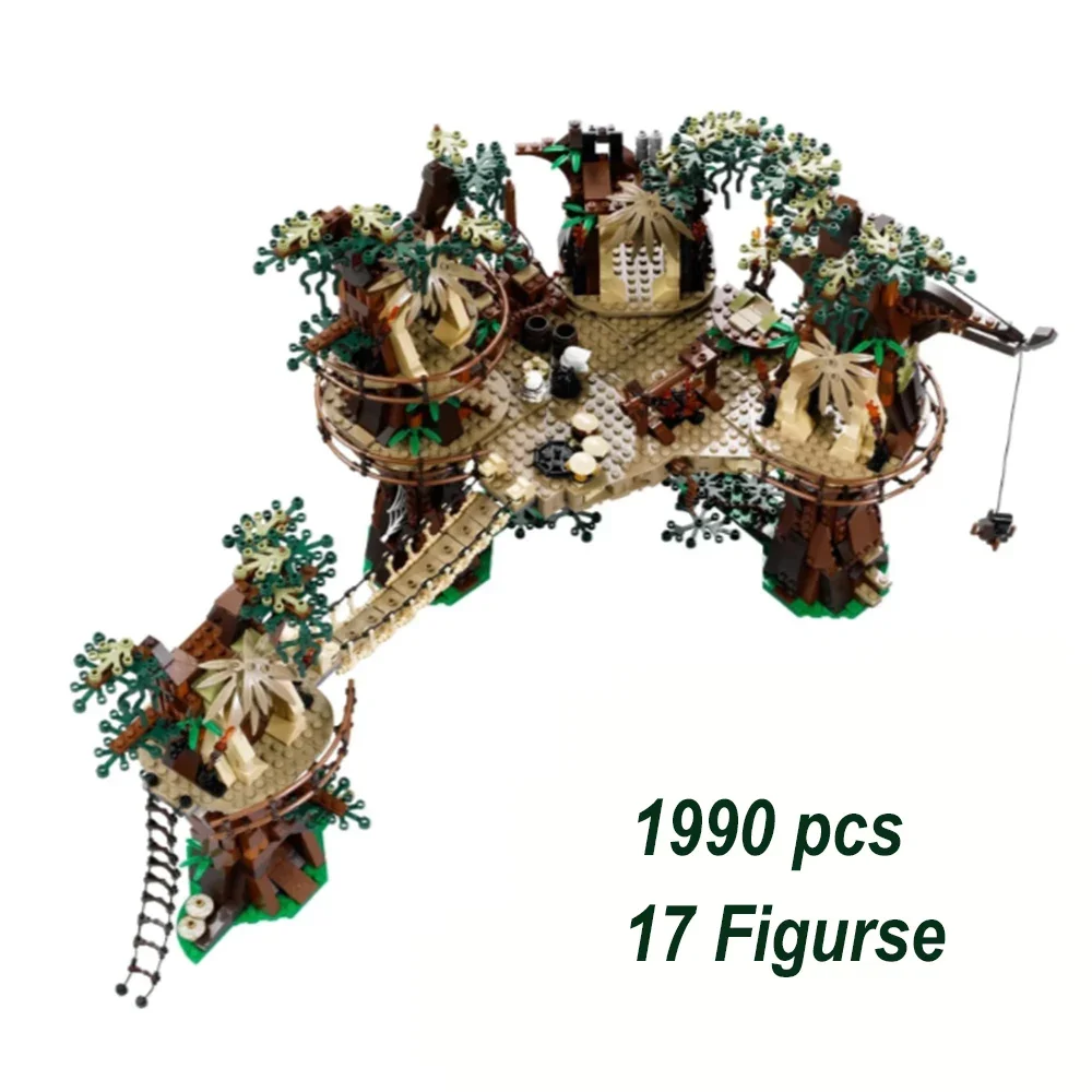 MINISO Disney 1990 PCS Fit Ewok Village Building Blocks Bricks Model Toys Compatible 05047 10236 Kid Birthday Christmas Gifts building blocks toys children toys