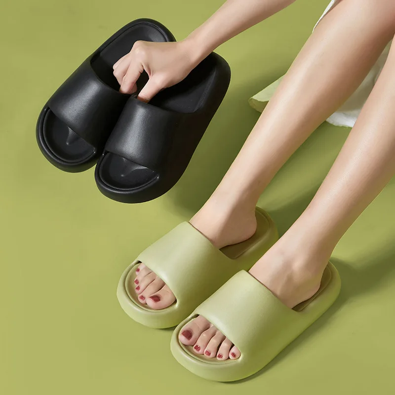 

Women Men Home Slippers summer new Eva Thick Sole Beach Slides Bathroom Anti-Slip Slipper Soft Sandals Fashion Couple Flip-Flops