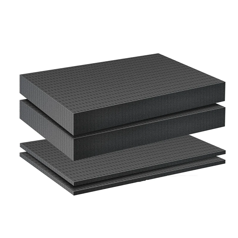 

4 Pieces Foam Insert For Cases Tool Box Foam Grid Line Foam Insert Cubes Shockproof Sponge Pad 40X40x2cm/40X40x5cm