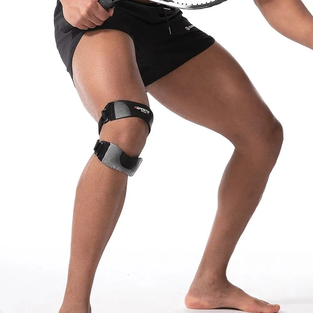 Verstellbare Kniebandage mit doppelten Silikonpolstern und Sehnenstützgurt – professionell und komfortabel_voghion.com