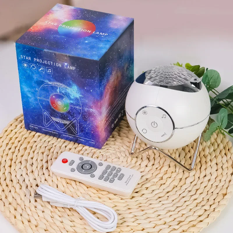 행성 레이저 프로젝션 램프 USB 원격 제어 회전 꿈 바다 밤 빛 LED 침실 장식 별이 빛나는 프로젝터 램프
