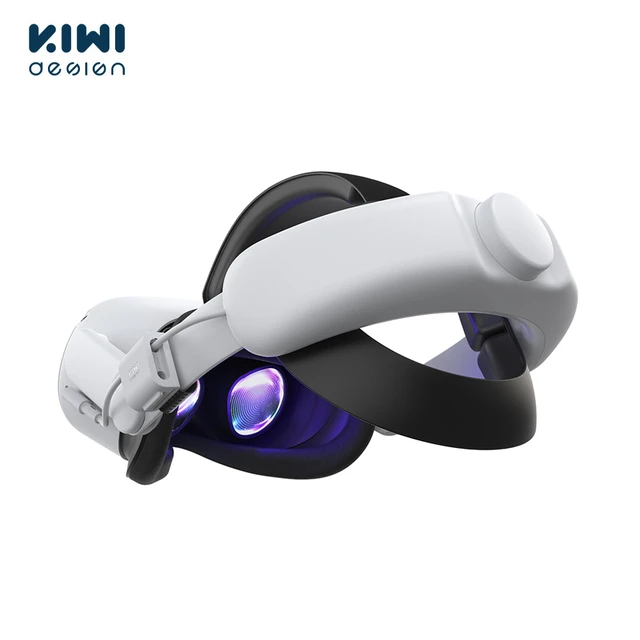KIWI design 6400mAh Battery Head Strap For Oculus Quest 2 Power Lasting  Comfort Head Strap For
