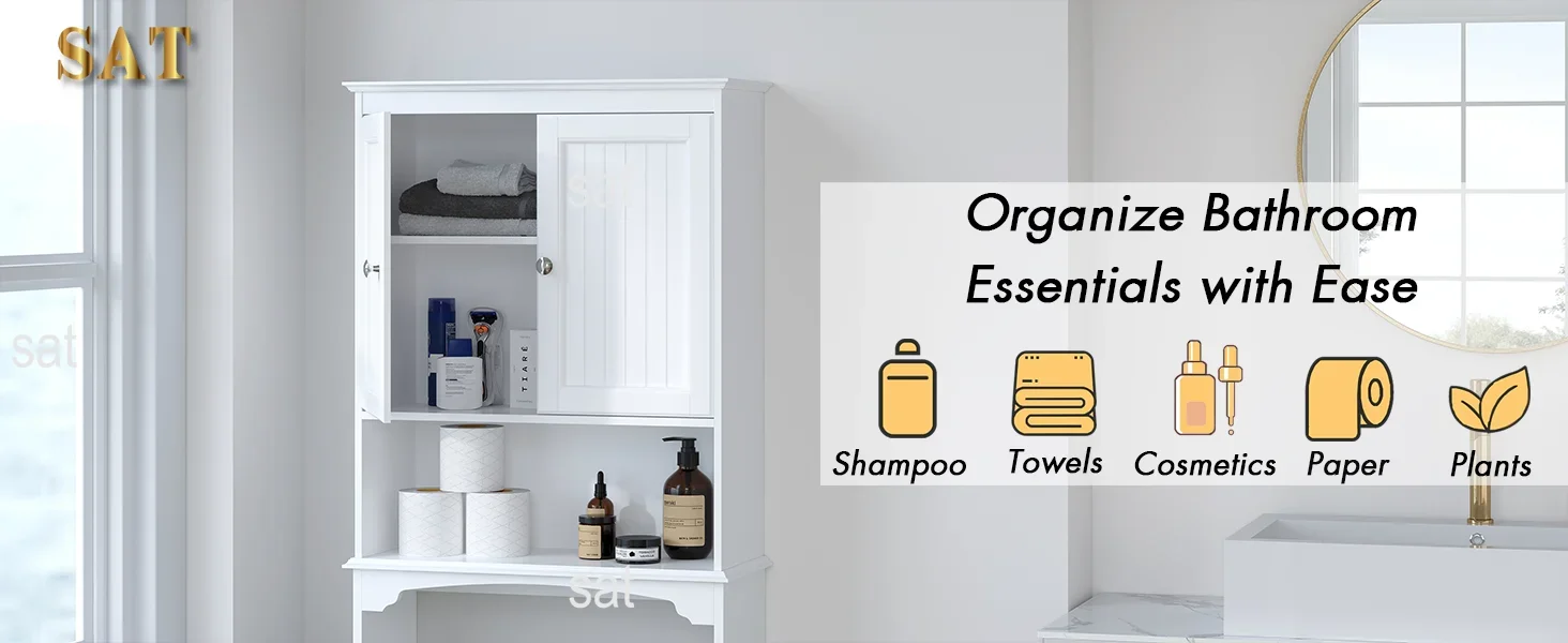 Over The Toilet Storage Cabinet, Bathroom Shelf Over Toilet