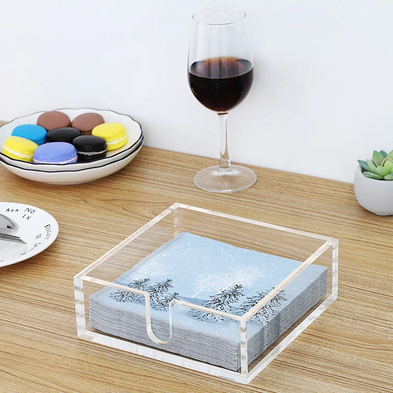 Clear Acrylic Cocktail Napkin Holder Bar Napkin Holder, Top amongst Modern Beverage Napkin Holders for Paper Napkins 4