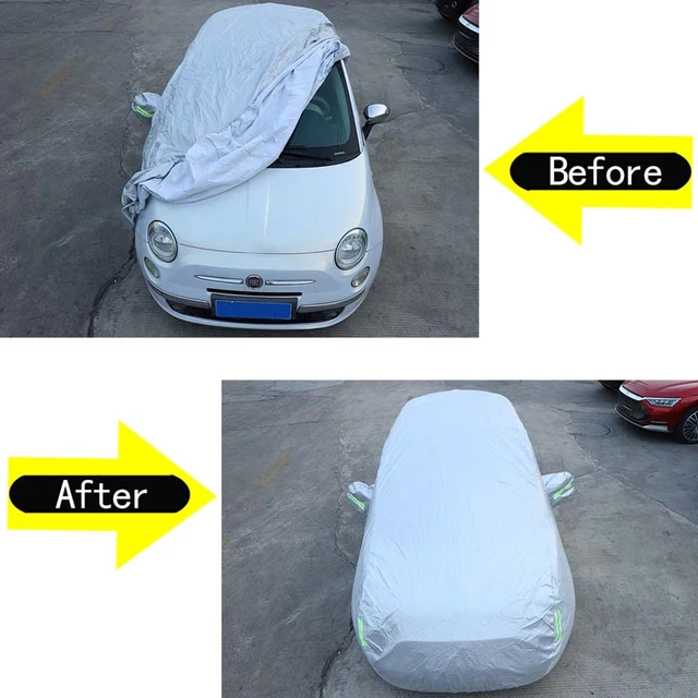 For 2011-2015 Fiat 500 car outdoor UV protection sun dustproof rain and snow  car clothing protective cover exterior accessories - AliExpress