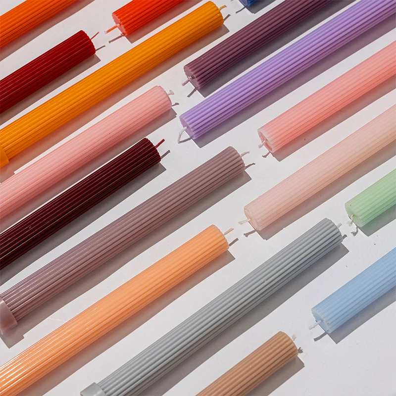 Candele lunghe profumate senza fumo, 25,4 cm, color arancione, candele coniche in cera, per decorazioni per matrimoni, festival e occasioni speciali, set da 4 (arancione profumato