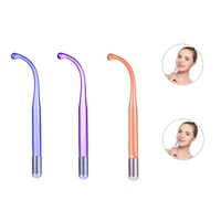 1Pcs High Frequency Facial Argon Ear Shap Electrode Nozzle Attachment Tubes Face Massager Purple Light Face Skin Care Violet 2
