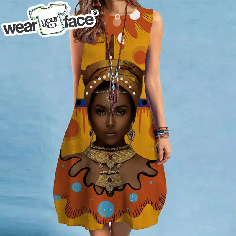 

Платье с напечатанным африканским племенем нация, сексуальные платья в стиле хип-хоп, хипстерские Летние повседневные модные пляжные женские платья, одежда