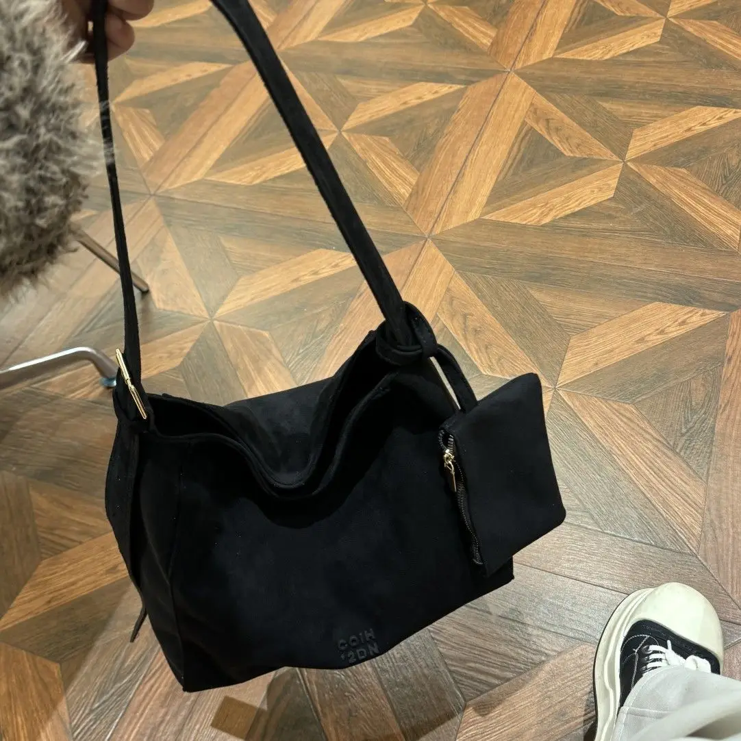 JIAERDI Velvet Pink Large Capacity Handbag Women Retro Casual Tote Crossbody Bags Female Bring A Small Bag Wallets Messenger Bag