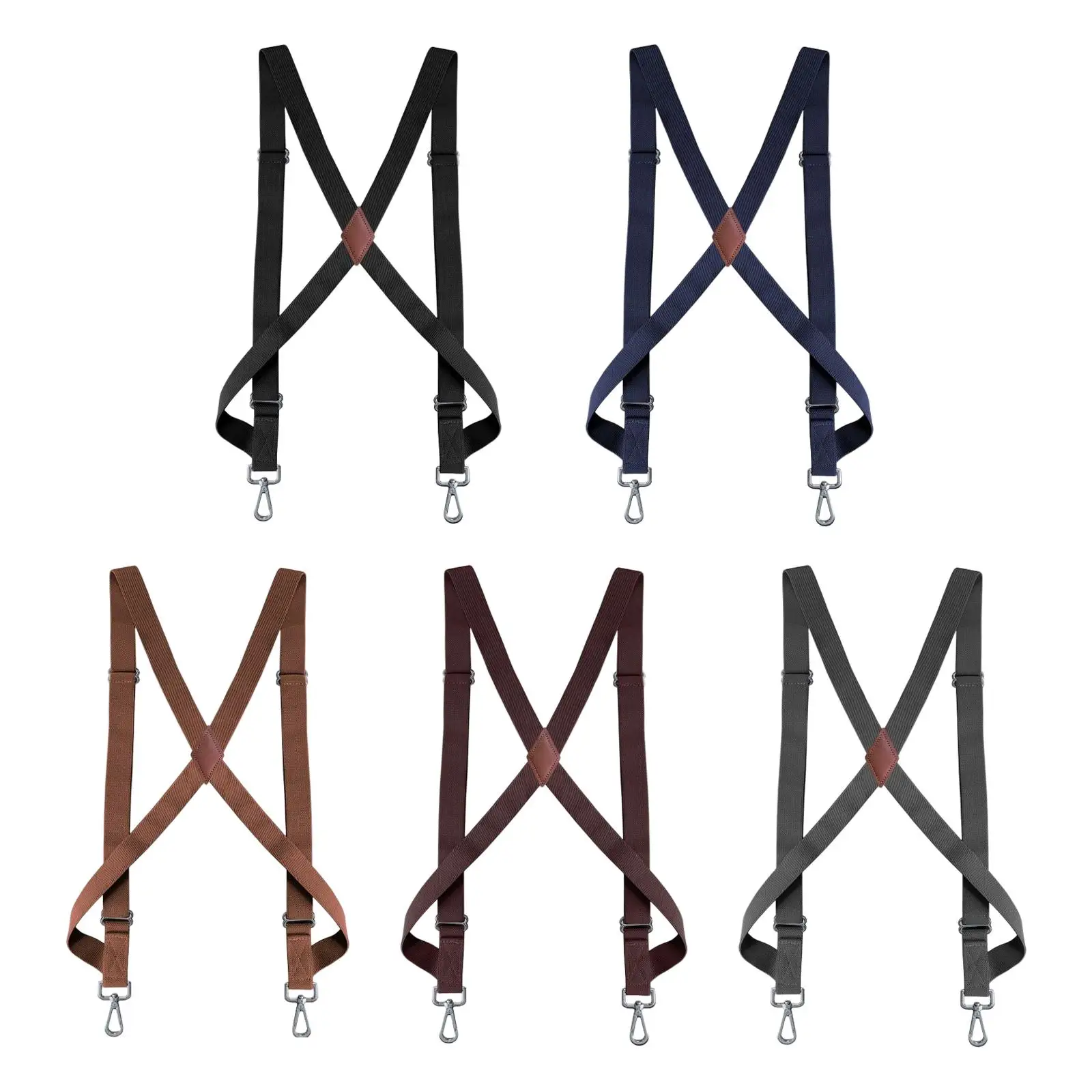 

Mens Womens Suspender Side Clip Suspenders Elastic Trucker Style Suspenders