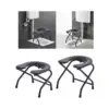Folding Toilet Seat for Seniors - Squat Design with Stainless Steel Frame for Bathroom Use 5