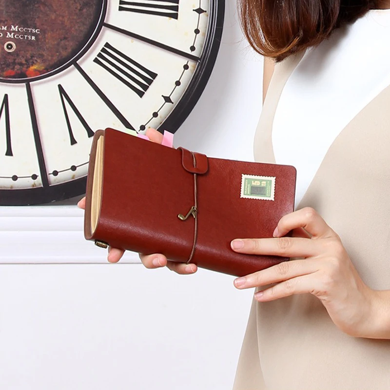 Notebook Diary Retro Leather Strap Creative Hand Ledger Creative Multifunctional A6 Retro Portable Travel Loose-leaf Notepad Diary Notebook
