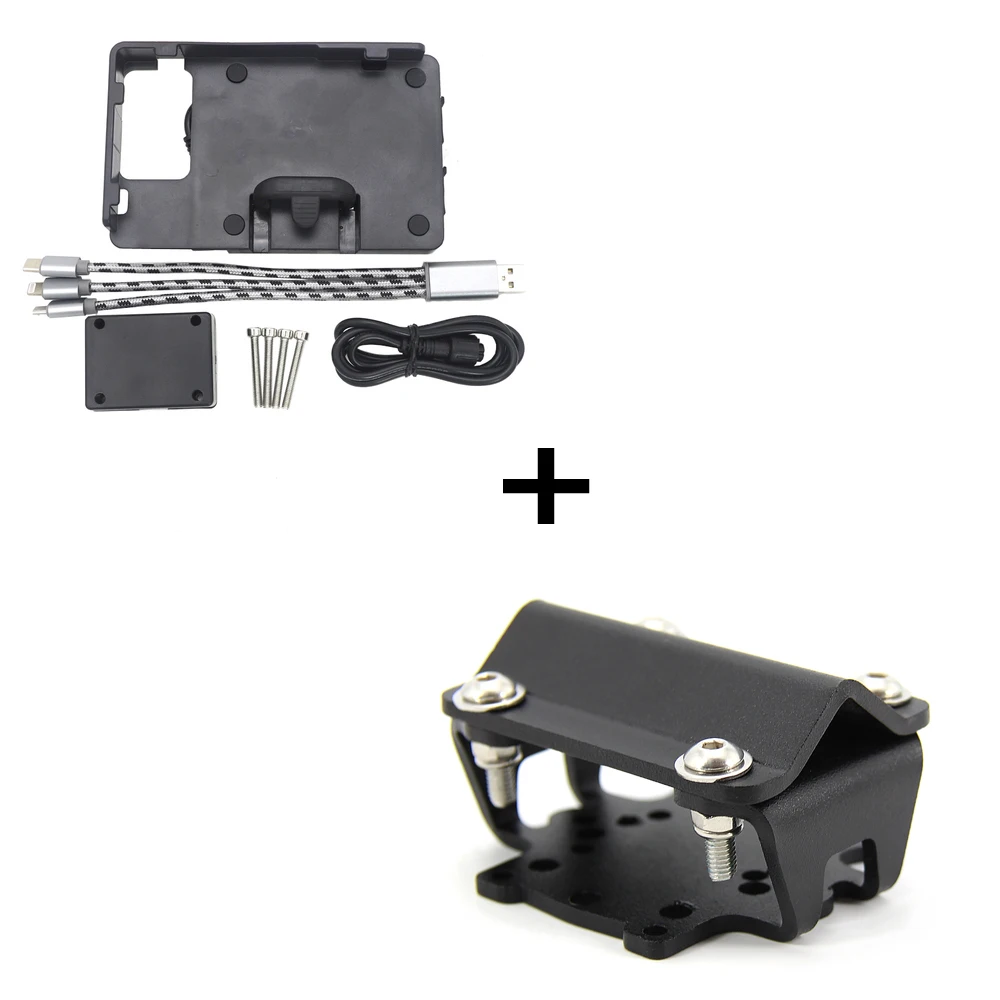 New Motorcycle Parts Front Phone Stand Holder Smartphone Phone GPS Navigaton Plate Bracket For Kawasaki KLR650 klr 650 2022 +