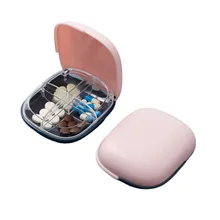 

Innovative Design Pill Box Portable 4 Compartment Nordic Pill Box Pill Drug Storage Rack Splitter Organizer Box Container Box