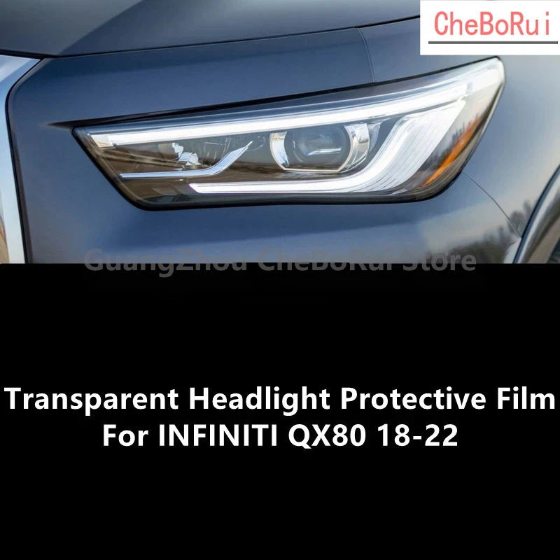 

Прозрачная защитная пленка для передней фары INFINITI QX80 18-22 TPU, защита фары, модификация пленки