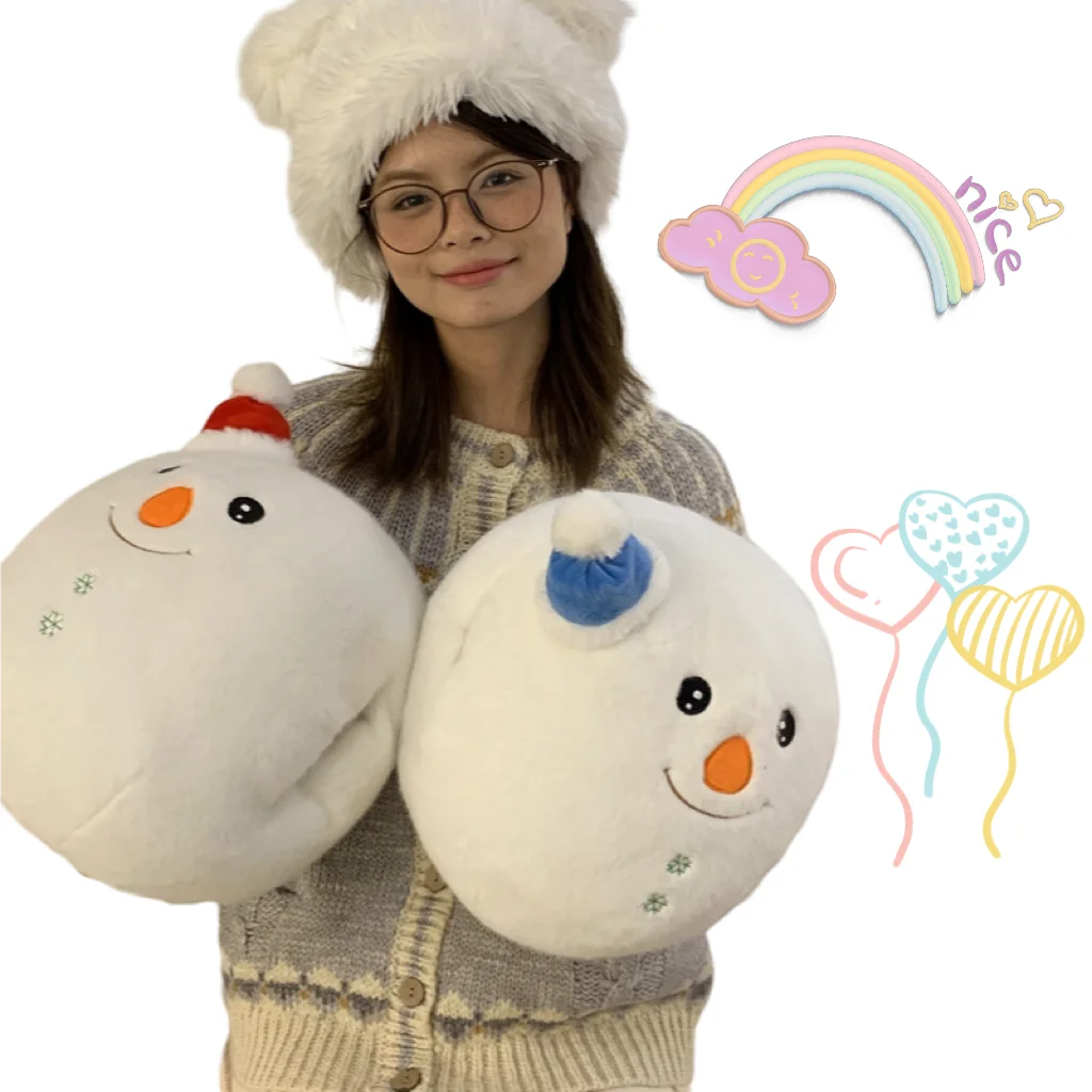 35CM Interesting Creative Snowman Soft Plush Hand Warm Sofa Pillow Decoration Girls Kids Birthday Christmas Presents