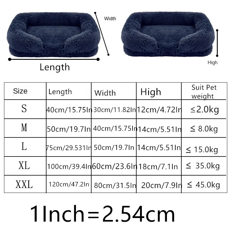 Large Plush Dog Bed Sofa 6