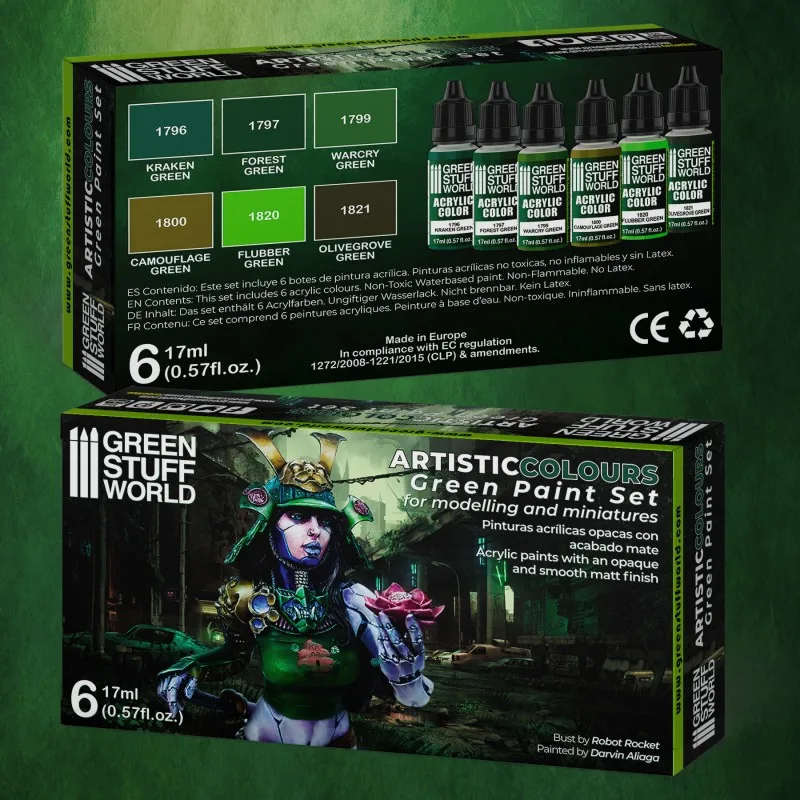 Acrylic Color FOREST GREEN - Brush and Airbrush Acrylic Paint Miniatures  GSW