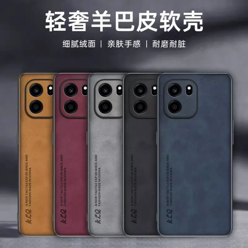 Leather Shockproof Case with Silicone Soft Frame and Matte Finish