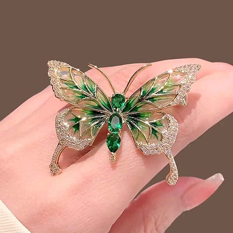 JOYWIKO Large Crystal Rhinestone Butterfly Brooch - Elegant Lapel Pin For Women's Dresses & Jackets 4 thumbnail image