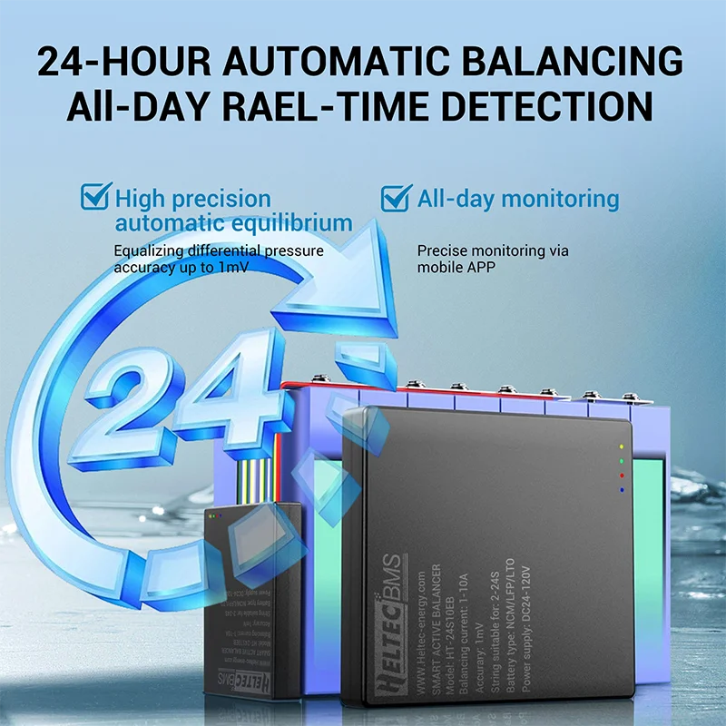 4A/10A/15A/20A Smart Active Balancer 2-24S Lifepo4 / Li-ion/ LTO Battery Equaliz