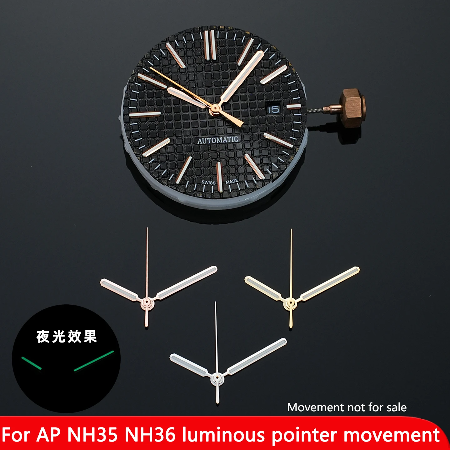 Audemars Piguet Royal Oak Luminous Green Watch Hands Replacement Set