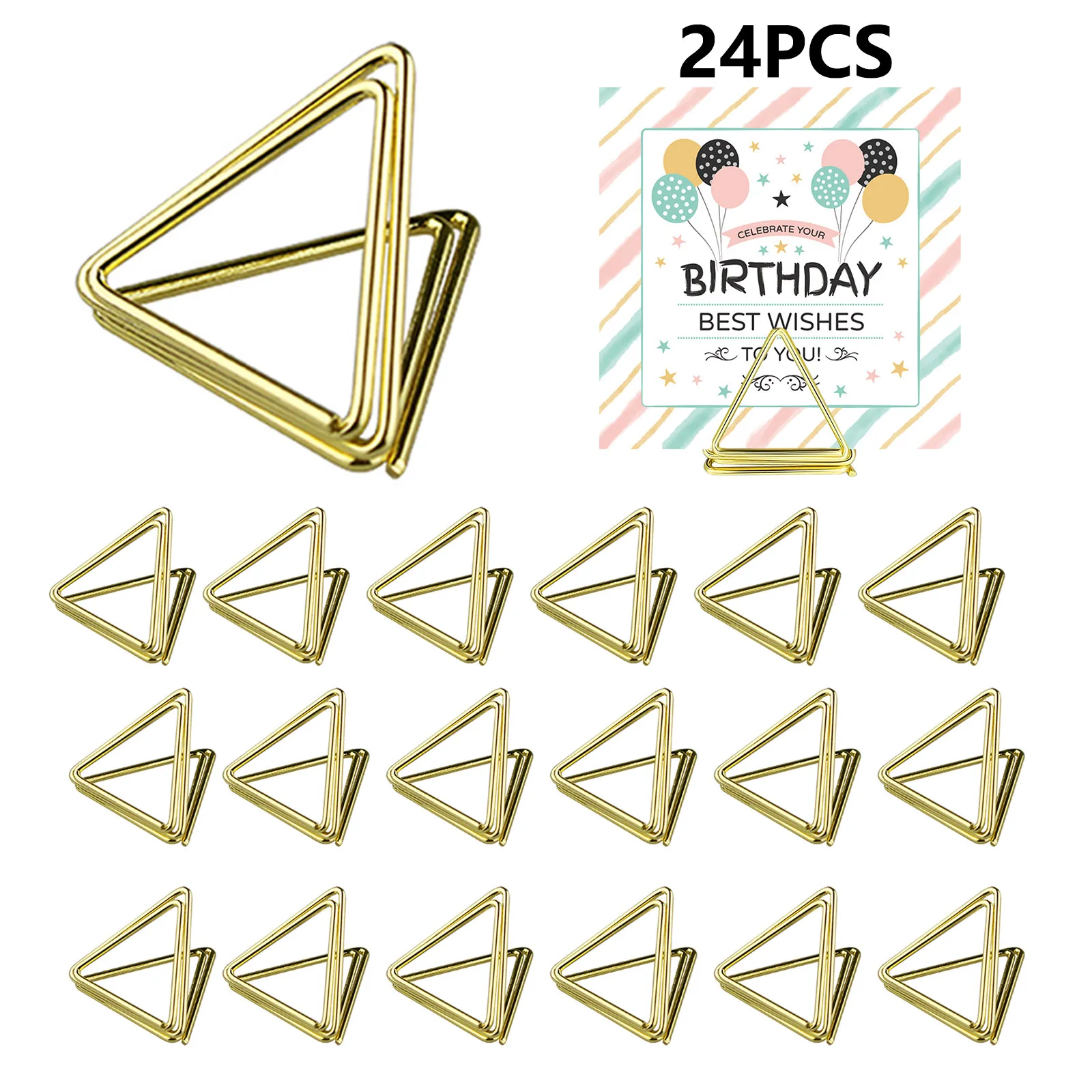 Place Card Holders 24 Pack Unique Metallic Gold Place Cards Table Number Stands