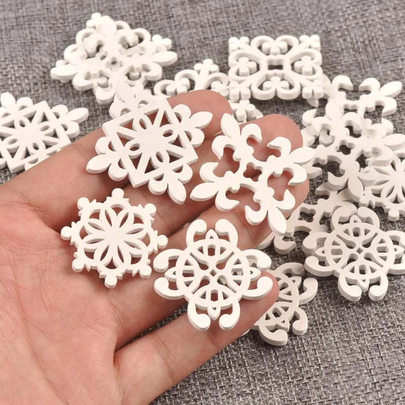 20Pcs Ornamenti Di Legno Di Natale Artigianato Fai Da Te In Legno Per La Decorazione Da Appendere Di Natale Invernale