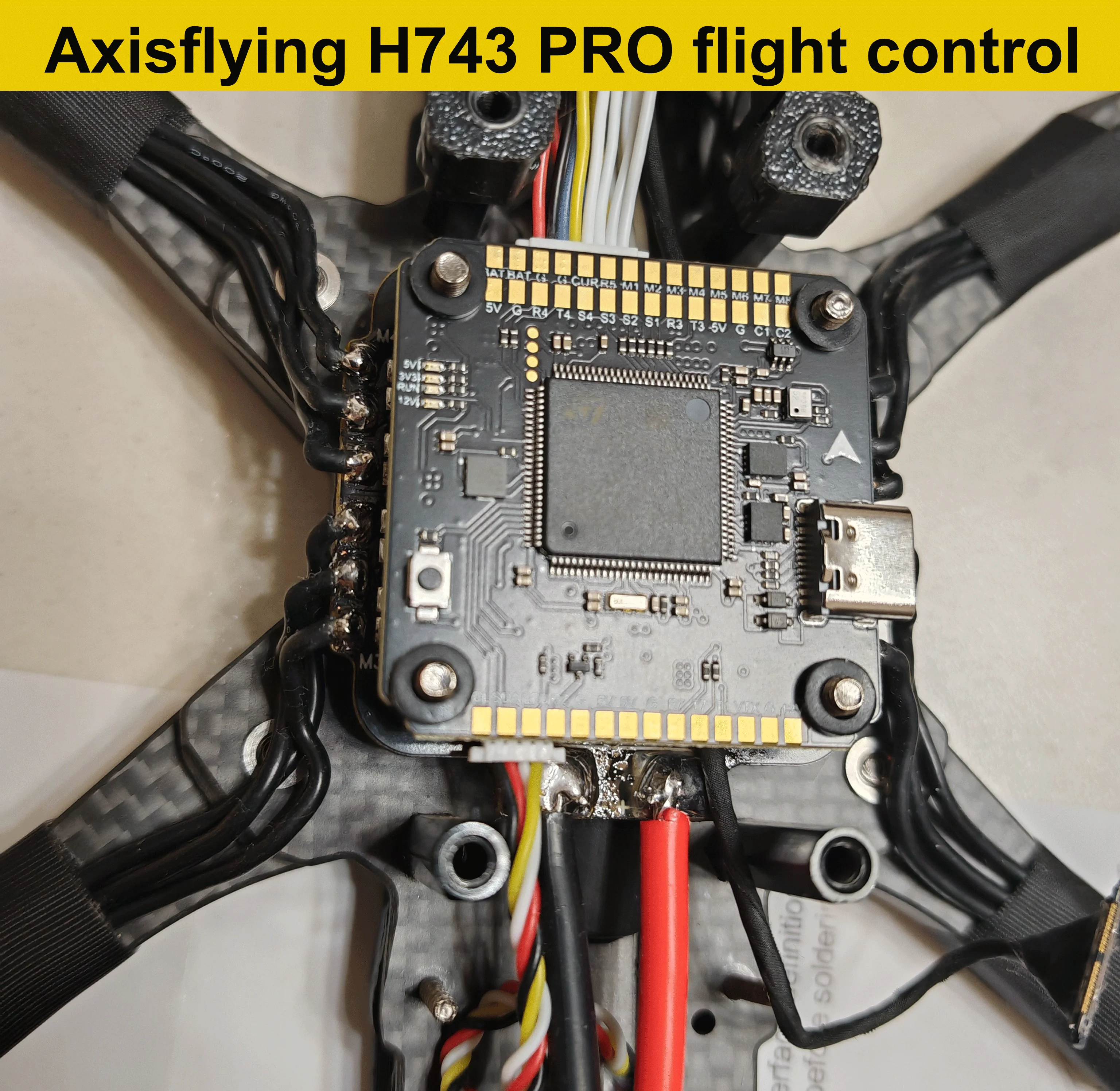 Axisflying H743 PRO Dual Gyro Flight Controller 32Bit Plug-and-Play FPV RC Drone Parts for Racing