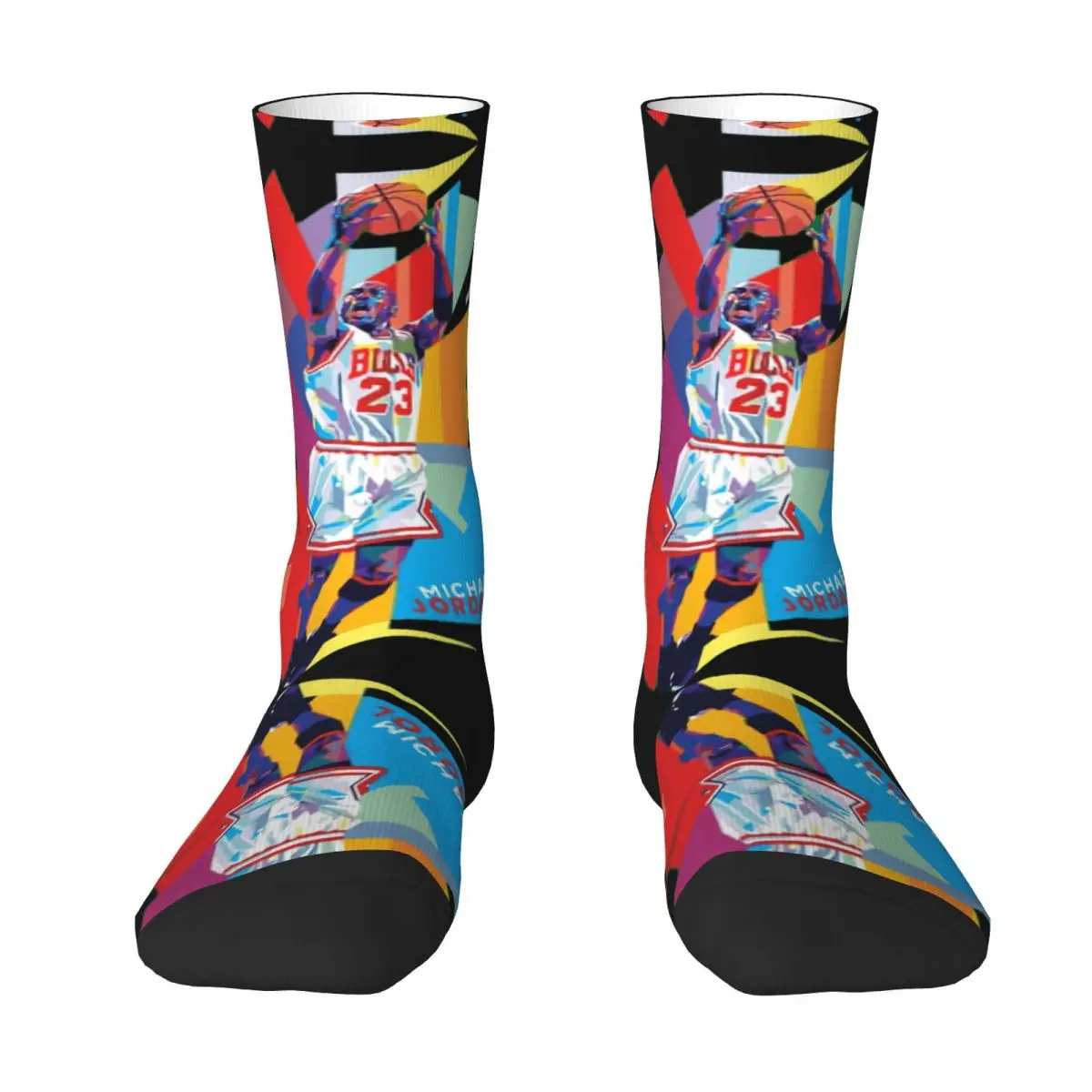 Divertente Flying Michapeler E Jordans Chicago 23 Basket Stars Bulls 49 Zaino Con Coulisse Elastico Socksgeeky