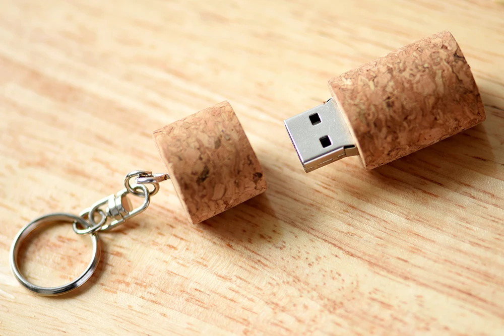 jaster clé usb en bois de logo personnalisé bâton de bouchon de bouteille en bois tendre go cadeau
