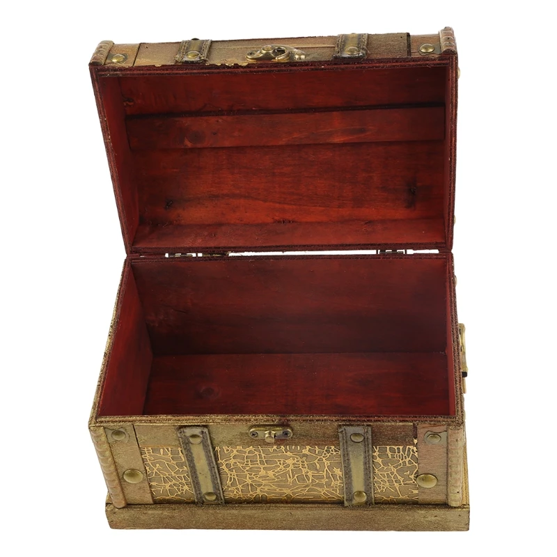 Caja De Almacenamiento De Madera Vintage, Caja De Madera Del Cofre Del Tesoro, Caja De Almacenamiento De Madera Decorativa De Escritorio, Regalos Y Decoración Del Hogar, Caja De Recuerdos Para