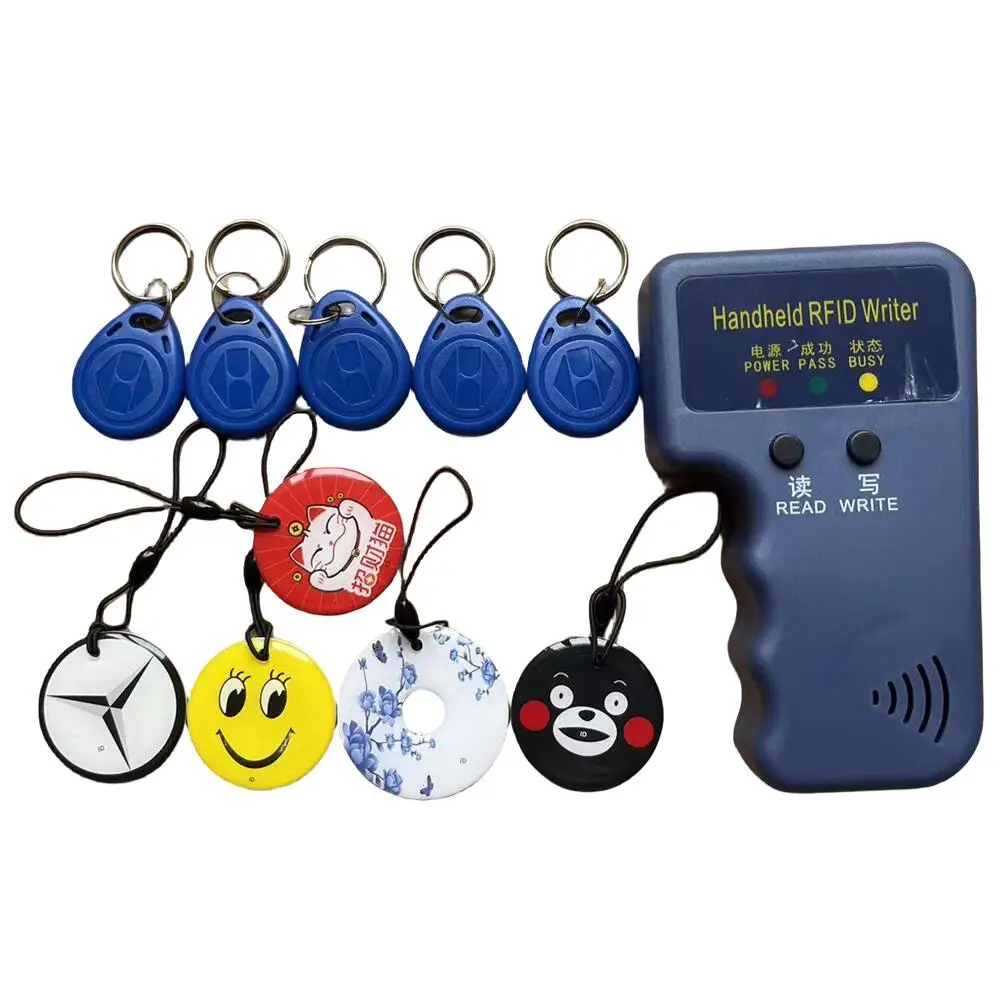 125KHz ID Handheld EM4100 TK4100 RFID Duplicator Copier EM4305 T5577 5200 Rewritable Keyfobs Tags Programmer Reader